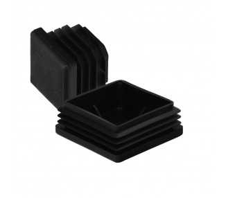 Contera Interior Plastico Cuadrada 60x60 mm. Color Negro. Bolsa 50 Unidades. Contera Mesa, Silla, Muebles, Estanteria