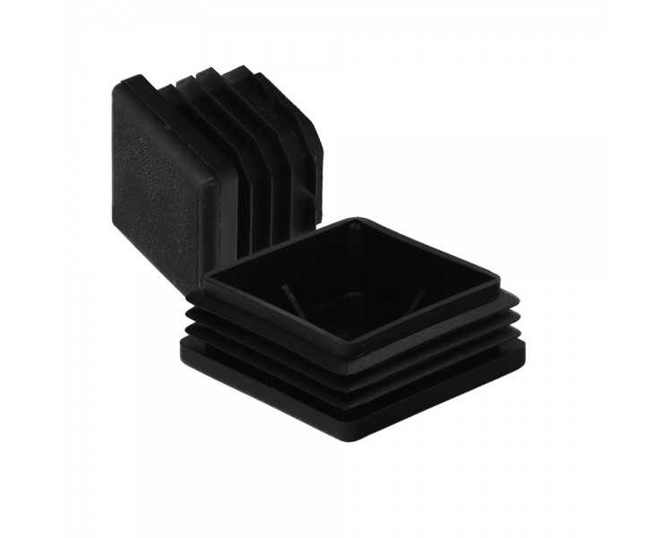 Contera Interior Plastico Cuadrada 60x60 mm. Color Negro. Bolsa 50 Unidades. Contera Mesa, Silla, Muebles, Estanteria