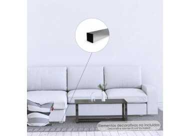 Contera Interior Plastico Cuadrada 80x80 mm. Color Negro. Bolsa 25 Unidades. Contera Mesa, Silla, Muebles, Estanteria