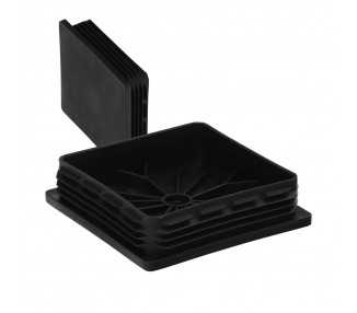 Contera Interior Plastico Cuadrada 100x100 mm. Color Negro. Bolsa 25 Unidades. Contera Mesa, Silla, Muebles, Estanteria
