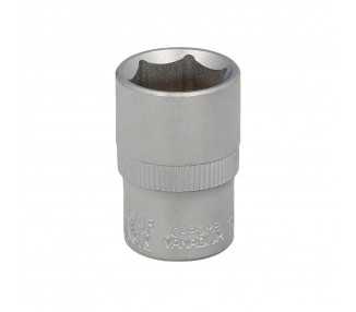 Llave Vaso 1/2" Hexagonal 19 mm. Perfil de 6 caras. Acero Cromo Vanadio, Aristas Redondas