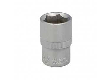 Llave Vaso 1/2" Hexagonal 19 mm. Perfil de 6 caras. Acero Cromo Vanadio, Aristas Redondas