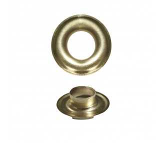 Ojetes / Ojales Metalicos Grandes Para Lona Ø Interior 10 mm. (Bolsa 100 Unidades)