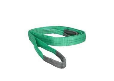Eslinga Plana Doble Banda 2.000 Kg. Factor Seguridad 7:1, Longitud: 4 Metros Ancho 6 cm. 100% Poliester. Color Verde