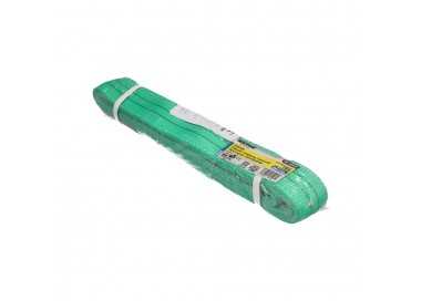 Eslinga Plana Doble Banda 2.000 Kg. Factor Seguridad 7:1, Longitud: 4 Metros Ancho 6 cm. 100% Poliester. Color Verde