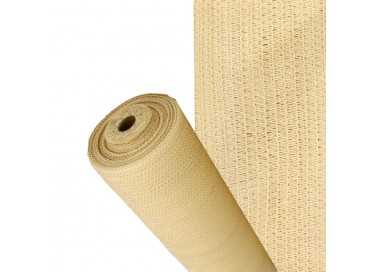 Malla Sombreo Rollo 1.5 x 50 metros, Reduce Radiación, Protección Jardín y Terraza, Regula Temperatura, Color Beige