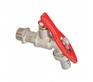 Grifo Esfera 1/2"  Con Sistema De Bloqueo Por Candado Grifo Jardin Exterior, Grifo Con Bloqueo y Conector Manguera