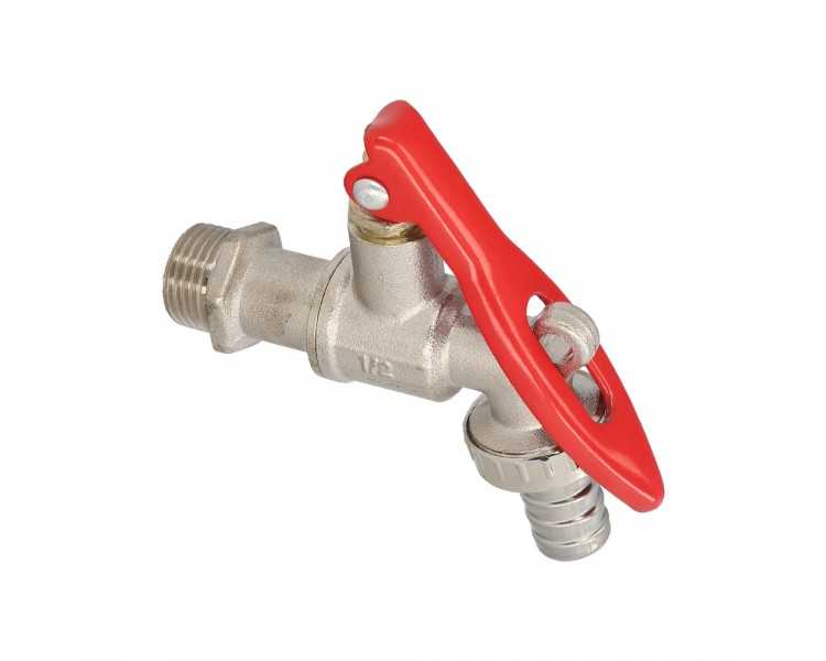 Grifo Esfera 1/2"  Con Sistema De Bloqueo Por Candado Grifo Jardin Exterior, Grifo Con Bloqueo y Conector Manguera