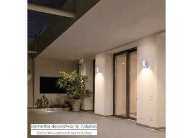 Lampara Aplique Oval Exterior GU10 IP65 Color Blanco Aplique Techo, Luz Jardín, Lámpara Jardín, Luz Exterior, Aplique Jardín