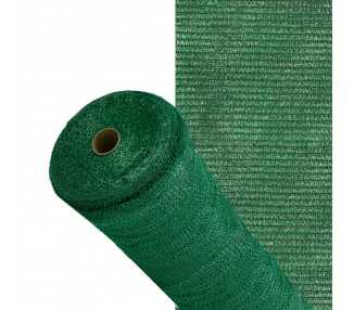 Malla Sombreo Rollo 2 x 50 metros, Reduce Radiación, Protección Jardín y Terraza, Regula Temperatura, Color Verde Claro