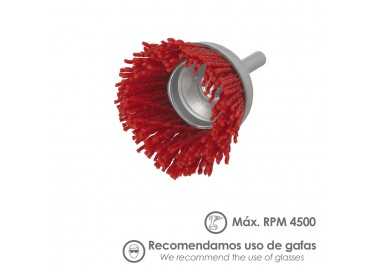 Cepillo Nylon Taza Ø 50 mm. 1/4". Cepillo De Lijado Nailon. Cepillo Para Taladro De Nailon, Cepillo De Alambre Abrasivo De Nylon