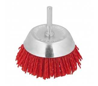 Cepillo Nylon Taza Ø 75 m. 1/4". Cepillo De Lijado Nailon. Cepillo Para Taladro De Nailon, Cepillo De Alambre Abrasivo De Nailon