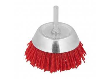 Cepillo Nylon Taza Ø 75 m. 1/4". Cepillo De Lijado Nailon. Cepillo Para Taladro De Nailon, Cepillo De Alambre Abrasivo De Nailon