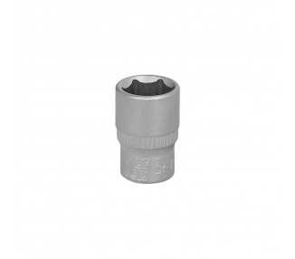 Llave Vaso 1/4" Hexagonal 12 mm. Perfil de 6 caras. Acero Cromo Vanadio, Aristas Redondas