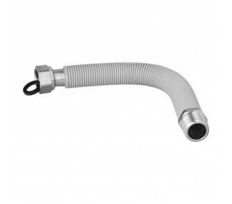Tuberia Extensible Agua Acero Inoxidable Corrugado. Longitud de 22,5 a 30 cm. Tomas 1/2"