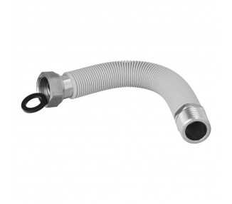 Tuberia Extensible Agua Acero Inoxidable Corrugado. Longitud de 22,5 a 30 cm. Tomas 3/4"