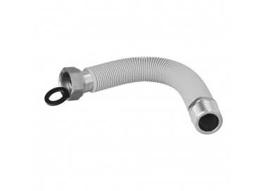 Tuberia Extensible Agua Acero Inoxidable Corrugado. Longitud de 22,5 a 30 cm. Tomas 3/4"