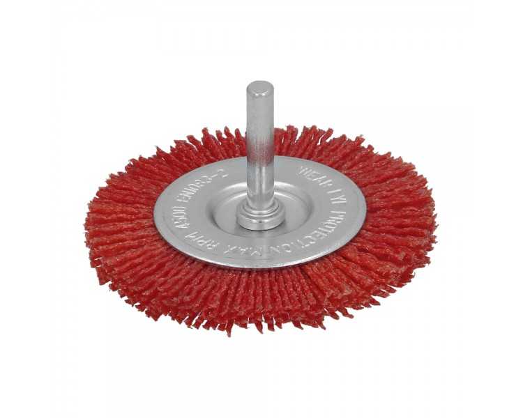 Cepillo Nylon Disco Ø 75 mm. 1/4". Lijar y Pulir Madera, Metal, Acero Inoxidable, Cepillo Taladro, Cepillo Pulir, Cepillo Lijar