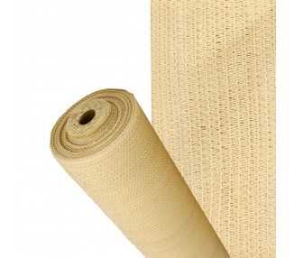 Malla Sombreo Rollo 3.0 x 50 metros, Reduce Radiación, Protección Jardín y Terraza, Regula Temperatura, Color Beige