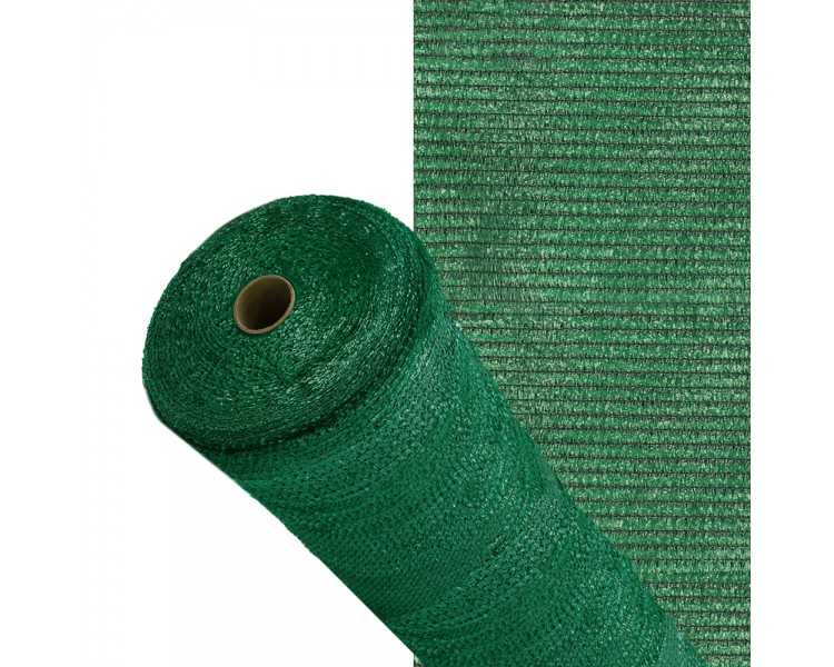 Malla Sombreo Rollo 1 x 50 metros, Reduce Radiación, Protección Jardín y Terraza, Regula Temperatura, Color Verde Claro