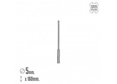 Broca Sds Plus 8 Filos Cortantes Especial Para Hormigon Armado Ø 5 x 160 mm. Broca Paredes, Broca Cimientos, Broca Muros