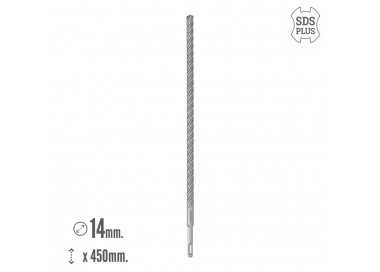 Broca Sds Plus 8 Filos Cortantes Especial Para Hormigon Armado Ø 14 x 450 mm. Broca Paredes, Broca Cimientos, Broca Muros