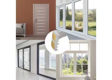 Burlete Caucho Blanco Rollo 6 Metros x 9 mm. Sellador Ventanas y Puertas. Aisla Del Ruido. Para Umbrales de 1 A 3,5 mm.
