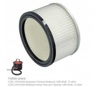 Filtro Para Aspirador De Cenizas Aspirador Cenizas Wolfpack 1200 Watt. 15 Litros (Codigo 07010550)