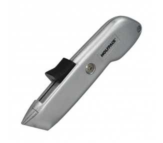 Cutter Autoretractil Con Hoja Acero Sk5 Carcasa De Aluminio Diseño Ergonomico, Cuchillo Seguridad, Cutters Seguridad,