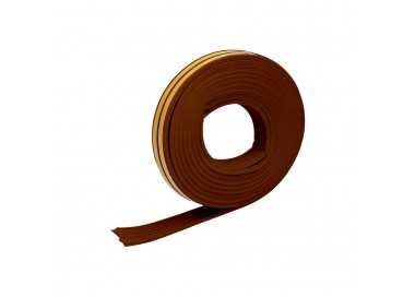 Burlete Caucho Marron Rollo 6 Metros. x 9 mm. Sellador Ventanas y Puertas. Aisla Del Ruido. Para Umbrales de 1 A 3,5 mm.