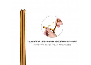 Burlete Caucho Marron Rollo 6 Metros. x 9 mm. Sellador Ventanas y Puertas. Aisla Del Ruido. Para Umbrales de 1 A 3,5 mm.