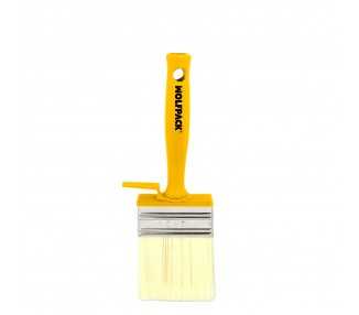 Brocha Profesional Techos 70x30 mm. Cerda Blanca. Mango Ergonomico, Con Gancho. Brocha Pintura, Brocha Pintor Profesional