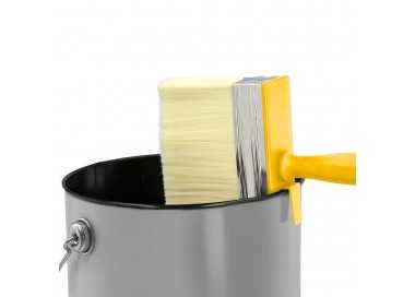 Brocha Profesional Techos 70x30 mm. Cerda Blanca. Mango Ergonomico, Con Gancho. Brocha Pintura, Brocha Pintor Profesional