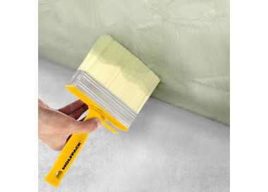 Brocha Profesional Techos 70x30 mm. Cerda Blanca. Mango Ergonomico, Con Gancho. Brocha Pintura, Brocha Pintor Profesional