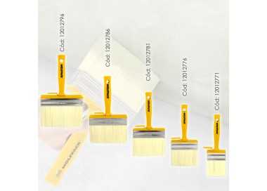 Brocha Profesional Techos 70x30 mm. Cerda Blanca. Mango Ergonomico, Con Gancho. Brocha Pintura, Brocha Pintor Profesional