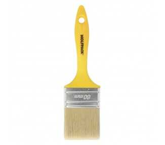 Paletina Profesional Cerda Blanca Ancho 60 mm. Cerdas Naturales Mango Plastico Ergonomico, Brocha Pintor, Pincel Pintura