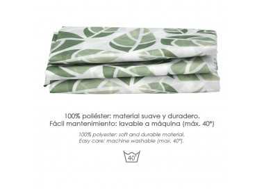 Cortina Ducha Hojas Verdes 180x200 cm. Impermeable