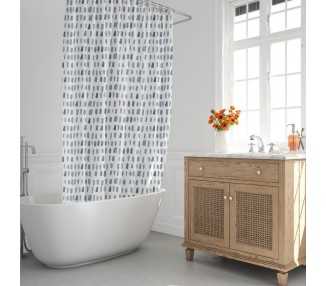 Cortina Ducha Matrix Azul 180x200 cm. Impermeable