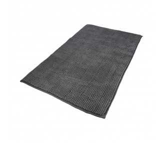 Alfombra Baño Poliéster Chenilla 50x80 cm. Gris.