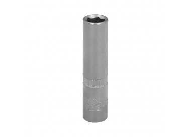 Llave Vaso 1/4" Hexagonal Larga 8 mm. Perfil de 6 caras. Acero Cromo Vanadio, Aristas Redondas
