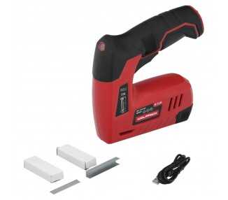 Clavadora Grapadora  Recargable, Pistola Grapas y Clavos, Clavadora a Bateria, 1.500 mAh, 40 Grapas Minuto Con Grapas y Clavos