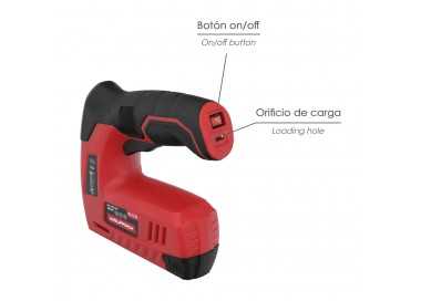 Clavadora Grapadora  Recargable, Pistola Grapas y Clavos, Clavadora a Bateria, 1.500 mAh, 40 Grapas Minuto Con Grapas y Clavos