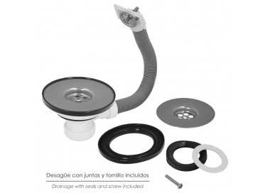 Valvula Fregadero  Ø 115 Mm. 1 1/2"  Altura 40 mm. Con Rebosadero