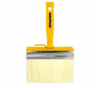 Brocha Profesional Techos 150x50 mm. Cerda Blanca. Mango Ergonomico, Con Gancho. Brocha Pintura, Brocha Pintor Profesional
