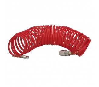 Manguera Espiral Aire Comprimido  15 Metros Adaptador Rápido.