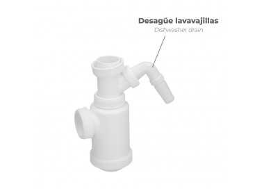 Sifon Botella Extensible T-4-T  1  1/2 Toma Lavadora
