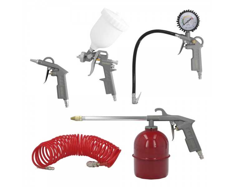 Kit Accesorios Para Compresor Aire Comprimido 5 Piezas Con Click Rapido