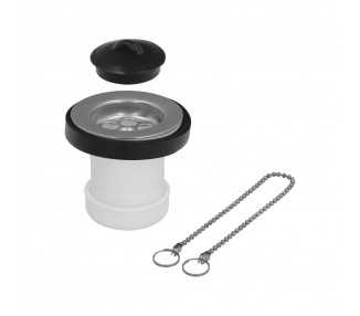 Válvula Lavabo / Bide Con Tapa  y Cadena 1 1/2" Salida Ø 40 Mm