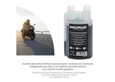 Aceite Lubricante 2 Tiempos 1 Litro (2 Boquillas)