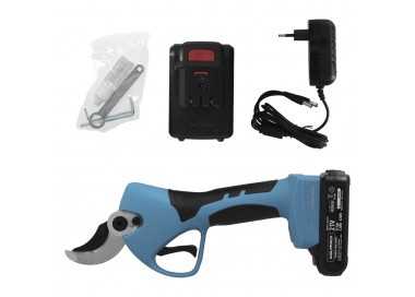 Tijeras Podar A Bateria 21 Volt. Con 2 Baterias 2 A/h Mango Engomado, Ø Corte 40 mm.Con Maletín